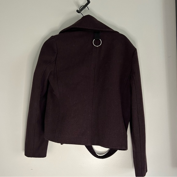 Tibi Peacoat Hendrick Jacket in Plum Wool Blend - Picture 6 of 7